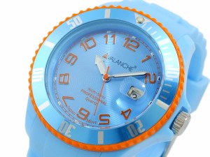 アバランチ AVALANCHE クオーツ 腕時計 AV-1019S-BO-44 ブルー オレンジ