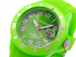 アバランチ AVALANCHE クオーツ 腕時計 AV-100S-GR-40 グリーン グリーン