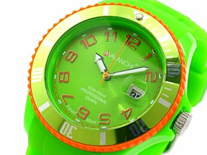 アバランチ AVALANCHE クオーツ 腕時計 AV-1019S-GO-44 グリーン オレンジ
