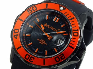 アバランチ AVALANCHE 腕時計 AV-1023S-OR オレンジ×ブラック ブラック
