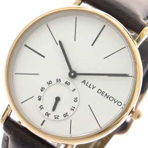 アリーデノヴォ ALLY DENOVO 腕時計 レディース 36mm AF5001-6 HERITAGE SMALL クォーツ ホワイト ダークブラウン ホワイト