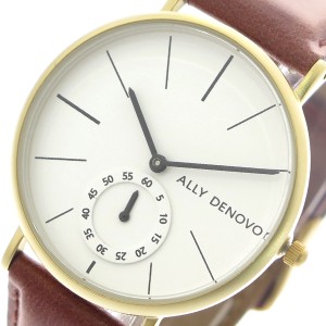 アリーデノヴォ ALLY DENOVO 腕時計 レディース 36mm AF5001-4 HERITAGE SMALL クォーツ ホワイト ブラウン ホワイト