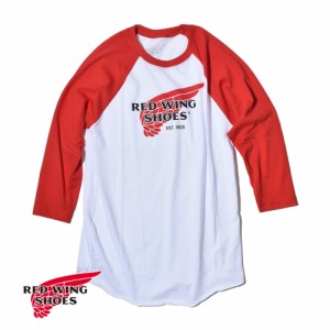 レッドウイング メンズ レディース ロゴ 3/4スリーブ ベースボール ロゴ Tシャツ TEE ロゴT ティーシャツ RED WING 3/4 SLEEVE BASEBALL 