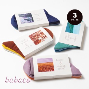 babaco ババコ 3Pairs Of Colors 3ペアーズ オブ カラーズ  レディース 靴下 ソックス BA02-BN3A BA02-BN3B BA02-BN3C BA02-BN3D WOMENS