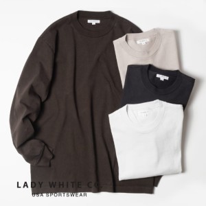 LADY WHITE CO(レディーホワイト)L/S RUGBY T-SHIRT(ロングスリーブ ラグビー Tシャツ)TEE 長袖 ロンT 無地 ヘビーウェイト ヘビーオンス