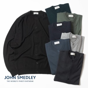 JOHN SMEDLEY(ジョンスメドレー)/MERINO WOOL CREW NECK KNIT CARDIGAN(メリノウール クルーネック ニット カーディガン)/日本別注 24G J