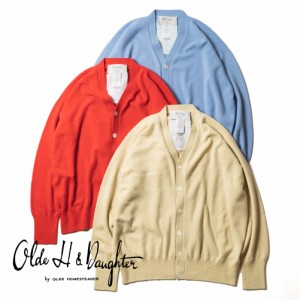 Olde H＆Daughter(オールド エイチ アンド ドーター)/AGED CASHMERE V NECK C/D(エイジド カシミヤ Vネック カーディガン)/ニット メンズ