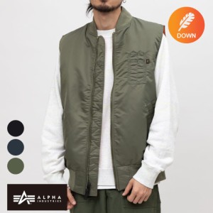 ALPHA(アルファ)MA-1 DOWN VEST(MA-1 ダウン ベスト)ダウンベスト フライトジャケット リバーシブル ミリタリージャケット 軍物 アルファ