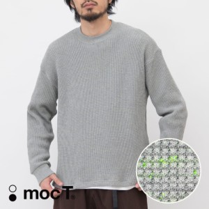 mocT モクティ NEON HEAVY WAFFLE CREWNECK L/S TEE ネオン ヘビー ワッフル クルーネック ロングスリーブ Tシャツ サーマル 長袖 HEATHE