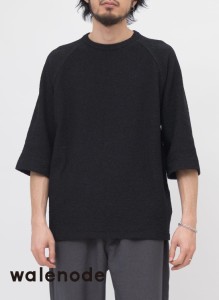 Walenode(ウェルノード)Paper boucle Raglan sleeve T(ペーパーブークレ ラグランスリーブ T) 和紙 Tシャツ カットソー パイル 清涼感 ユ