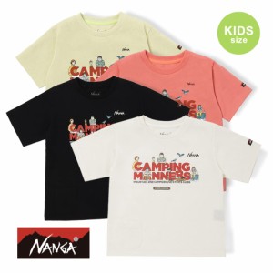 NANGA(ナンガ)/ECO HYBRID CAMPING MANNERS WILD ANIMALS KIDS TEE(エコハイブリッド キャンピングマナー ワイルドアニマル キッズティー