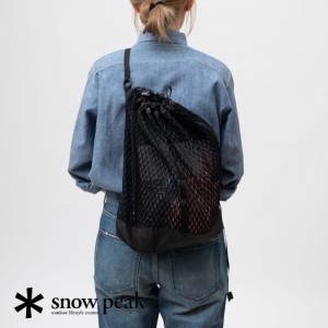 Snow Peak スノーピーク Double Face Mesh Shoulder Bag One Black ダブルフェイス メッシュ ショルダーバッグ ナップサック メッシュバ