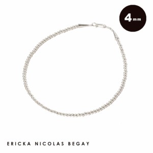 ERICKA NICOLAS BEGAY エリッカニコラスビゲイ シルバー ネックレス 4mm ナバホ インディアンジュエリー ナバホパール シルバーパール