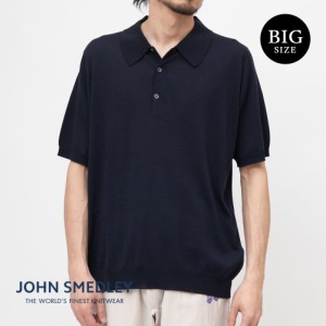 JOHN SMEDLEY(ジョンスメドレー)PEAKS SHIRT(ピークス シャツ)XXLサイズ ポロシャツ ニット サマーニット アングロインディアン ガーゼ 