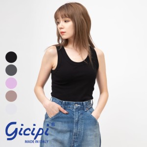 gicipi(ジチピ)/VANADIO(バナーディオ)/2410P タンクトップ ノースリーブ レディース インナー コットン コスティーナ イタリア製 COSTIN