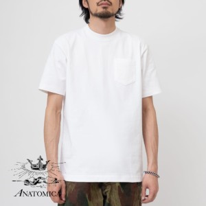  アナトミカ ポケT ポケTEE 半袖 Tシャツ 白T 無地 カットソー メンズ レディース ANATOMICA MADE IN JAPAN 日本製