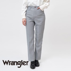 Wrangler ラングラー WRANCHER ランチャー フレアードレスパンツ レディース フレアパンツ センタープレス 柄 ジオメトリック