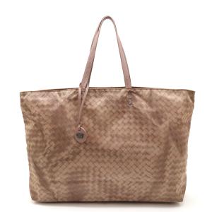 BOTTEGA VENETA ボッテガ ヴェネタ イントレッチオ リュージョン トートバッグ ショルダーバッグ ナイロン レザー ダスティピンク チャー