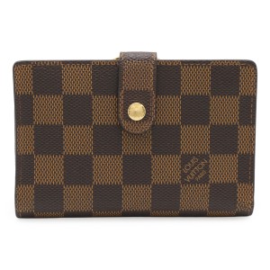 LOUIS VUITTON ルイ ヴィトン ダミエ ポルトフォイユ ヴィエノワ 2つ折財布 二つ折り財布 ガマ口財布 がま口財布 イニシャル入り N61674