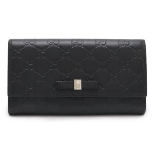 GUCCI 二つ折り財布 リボンモチーフ 黒/ベージュ グッチ(GUCCI) 黒 レディース二つ折り財布 | 通販・人気