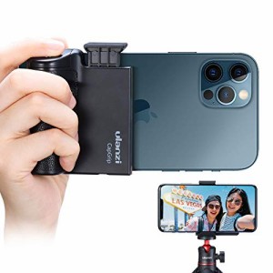 Ulanzi Bluetooth スマホグリップ スマホシャッター カメラグリップ スマートフォンホルダー 持ちやすい 自撮り用 スマホホルダー リモコ