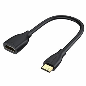 Mini HDMI to HDMIケーブル, CableCreation 0.5ft（0.15M） Mini-HDMI オス to HDMI メス変換アダプタ, 4K 60Hz, 3D対応, カメラ、, ビデ