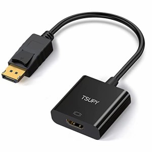 Displayport HDMI 変換、TSUPY Displayport to HDMI 4KUHD 金メッキコネクタ付き、HDMI Displayport 変換 HDMI to Displayport to HDMI D