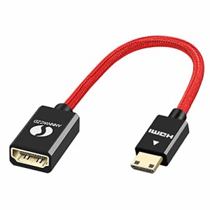 ANNNWZZD mini hdmi to hdmi 変換アダプタ,ミニ HDMIオス-HDMI メス延長 ケーブル