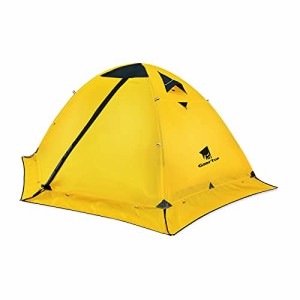 GEERTOP テント 2人用 ソロテント 軽量 4シーズン 二重層 耐水圧5000MM 防水 登山テント スカート付き 防寒 キャンプ バイク アウトドア 