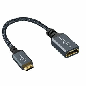 Twozoh Mini HDMI to HDMI変換アダプタ Mini HDMI(オス)-HDMI(メス)変換ケーブル延長ケーブル HDMI ケーブル タイプc (HDMIミニ) 3D/4K 2