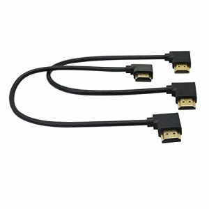 SinLoon 金メッキ 高速 90度 右 HDMI オス - 左 HDMI オスアダプタケーブル イーサネット 3D オーディオリターン対応 (0.3mRR-RR)