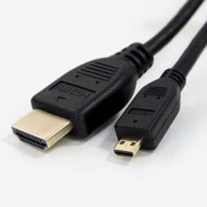 HDMIを A タイプ から D タイプ ヘ 変換 HDMI 変換ケーブル 1m ver1.4 小型プレーヤー カメラ等 HDMI Dタイプ端子付き機器との接続に