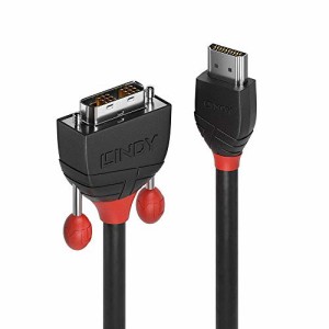 LINDY HDMI - DVI-D変換ケーブル、ブラックライン、5m(型番:36274)