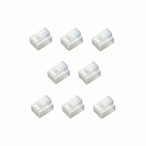 monofive RJ45 LANケーブルヘッドカバー 8個入 白(半透明) MF-LANHCP-8W