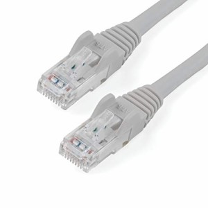 StarTech.com Cat6 LANケーブル 5m グレー ラッチカバー付き N6PATC5MGR