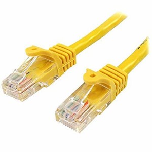 StarTech.com カテゴリー5e LANケーブル 10m イエロー RJ45コネクタ(ツメ折れ防止カバー付き) イーサネット対応Cat5e UTPケーブル 45PAT1