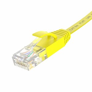 GSPOWER フラットLANケーブル cat6e 黄 30m