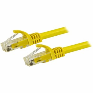 StarTech.com カテゴリー6 LANケーブル(Cat6) ツメ折れ防止カバー付きRJ45モールドコネクタ 15m イエロー N6PATC15MYL