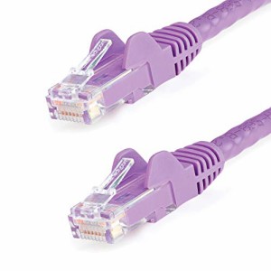 StarTech.com カテゴリ6 LANケーブル 15m パープル ツメ折れ防止RJ45コネクタ Cat6 UTPギガビットイーサネットケーブル N6PATC15MPL