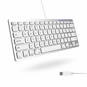 Macally SLIMKEYCA compact USB-A Keyboard for Mac US QWERTY Key Cap Layout