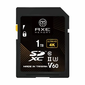 AXE MEMORY 1TB SDカード 読取り最大 245MB/s, UHS-II U3 V60 4K UHD, PROFESSIONAL GRADE SDXC メモリーカード