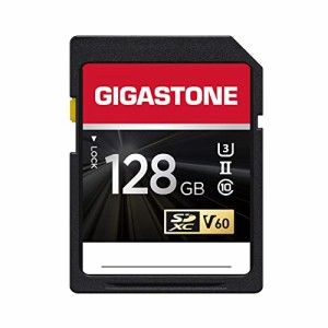 超高速 V60 UHS-IIGigastone SDカード 128GB UHS-II V60 SDXC 超高速 メモリーカード, 最大250MB/s, 4K UHD ビデオ Canon Nikon など デ