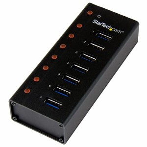 StarTech.com 7ポートUSB 3.0ハブ メタル筐体 デスクや壁に取付け可能 ST7300U3M