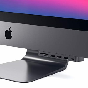 Satechi USB-C クランプハブ (スペースグレイ) (2017/2019/2020 iMac/iMac Pro対応) USB-Cデータ USB-A3.0 Micro/SDリーダー (2021 iMac