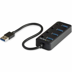 StarTech.com USB 3.0ハブ USB-Aポートを4口搭載 各ポートごとにオン/オフ・スイッチ付き バスパワー対応USBポート拡張 USB 3.0ポート増