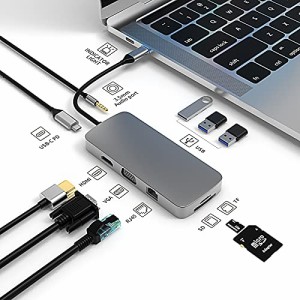 Vester USB C ハブ 10in1 USB Type C ハブ USB Type c アダプタ マルチポートUSB Type c HDMI HUB アダプタ 4K@30hz解像度 HDMI出力 PD 