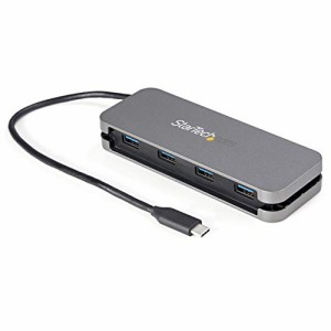 StarTech.com 4ポートUSB-Cハブ/4x USB-A/5Gbps USB 3.2/3.1 Gen 1準拠Type-Cハブ/バスパワー対応/28.5cmケーブル HB30CM4AB ブラック、