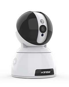 H.VIEW2023最新強化版500万画素ネットワークカメラ ペットカメラ IP防犯監視カメラ ベビーモニター wifiカメラ 室内カメラ 留守番 超広角