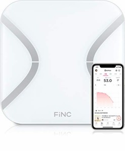 FiNC SmartScale (スマホ連動 体組成計 自動記録 Bluetooth)薄型 高性能体重計 体重/BMI/内臓脂肪/体脂肪/体年齢/基礎代謝/皮下脂肪 11項