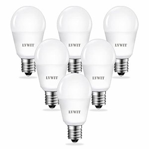 LED電球 E17口金 400ルーメン 4W（40W形相当） 広配光タイプ 昼白色 5000K ミニランプ PSE認証済 3年保証 6個入